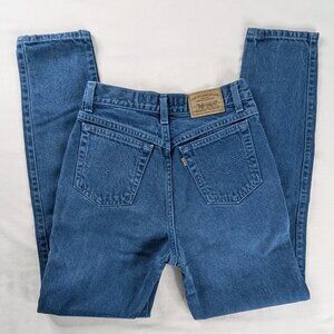 VTG Levi's 80s 90s 900 Series Rich Blue Denim High Rise Tapered Leg Mom Jeans